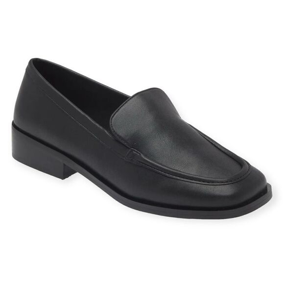 OPEN EDIT Blayke Loafer In Black Faux Leather Size 6.5 NEW - Picture 1 of 16